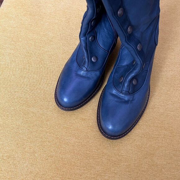 John Fluevog Mezzo Dallas Tall Boots with Studded Detail 7.5 - Picture 9 of 16